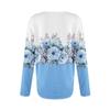 Women Sweatshirt Pullover Basic Quarter Zipper Long Sleeve Print Flowers Hoodie Casual Top