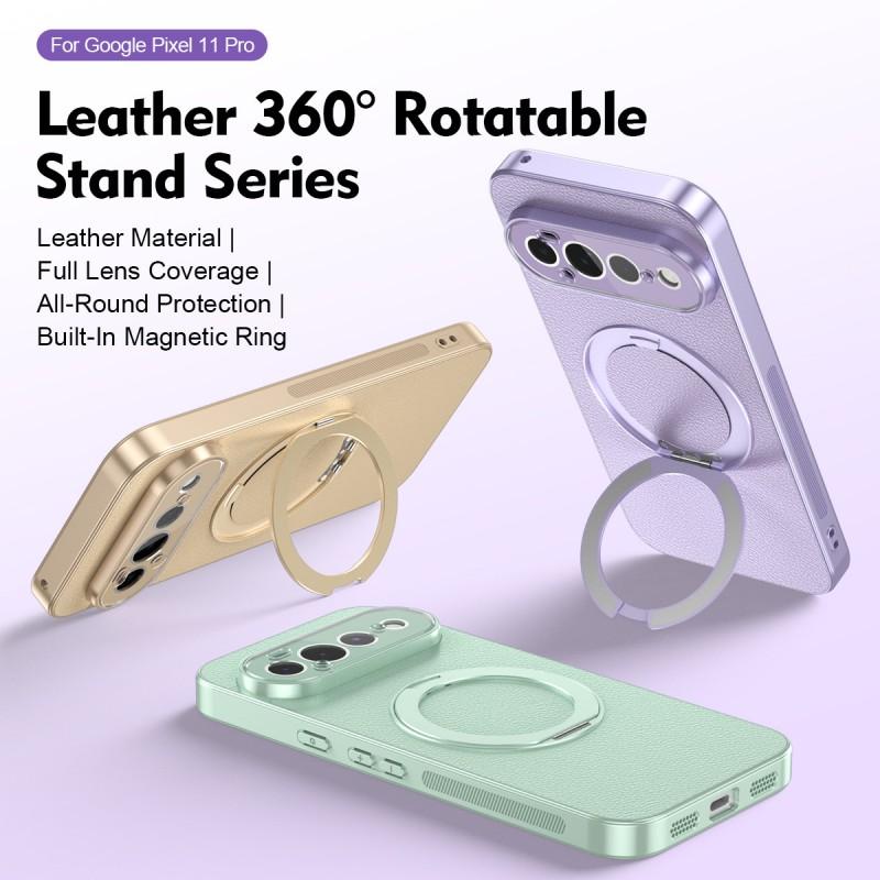Case Google Pixel 11 Pro XL Rotating Stand Leather Texture Shockproof 9/8 Compatible