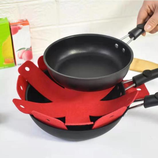 12 шт. защитные накладки для кастрюль, свободно защищающие кухонную посуду, 3 цвета, полезные подушечки-сепараторы для кастрюль для дома