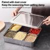 Rust-proof Seasoning Box 6/8 Grids Food Preparation Box Durable Dessert Ingredient Box