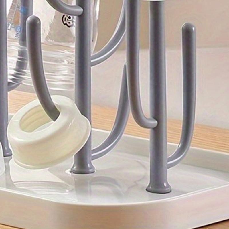 1pc Baby Bottle Drying Rack Tree-shaped Dust-proof Milk Bottle Holder Plastic Cup Drying Dispenser Nipple Storage Rack