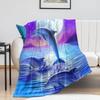 Dolphin Throw Blanket, Soft for Girl Teens Adults, Fleece Cute Warm Cozy Bed Crib or Couch#