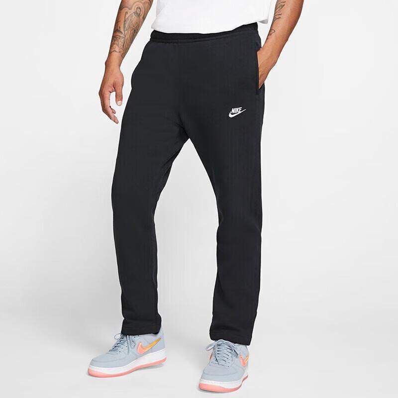Nike Мужские зимние спортивные штаны, вязаные, с флисовой подкладкой, прямого кроя, повседневные