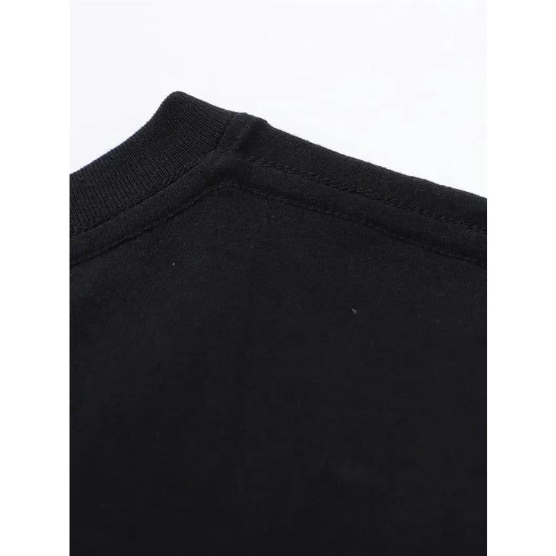 Европейские размеры Российская пивная цитата Графическая футболка Мужская Черная с коротким рукавом Повседневная Ежедневная Уличная одежда Топ Высококачественная печать, Свободный крой, Круглый вырез