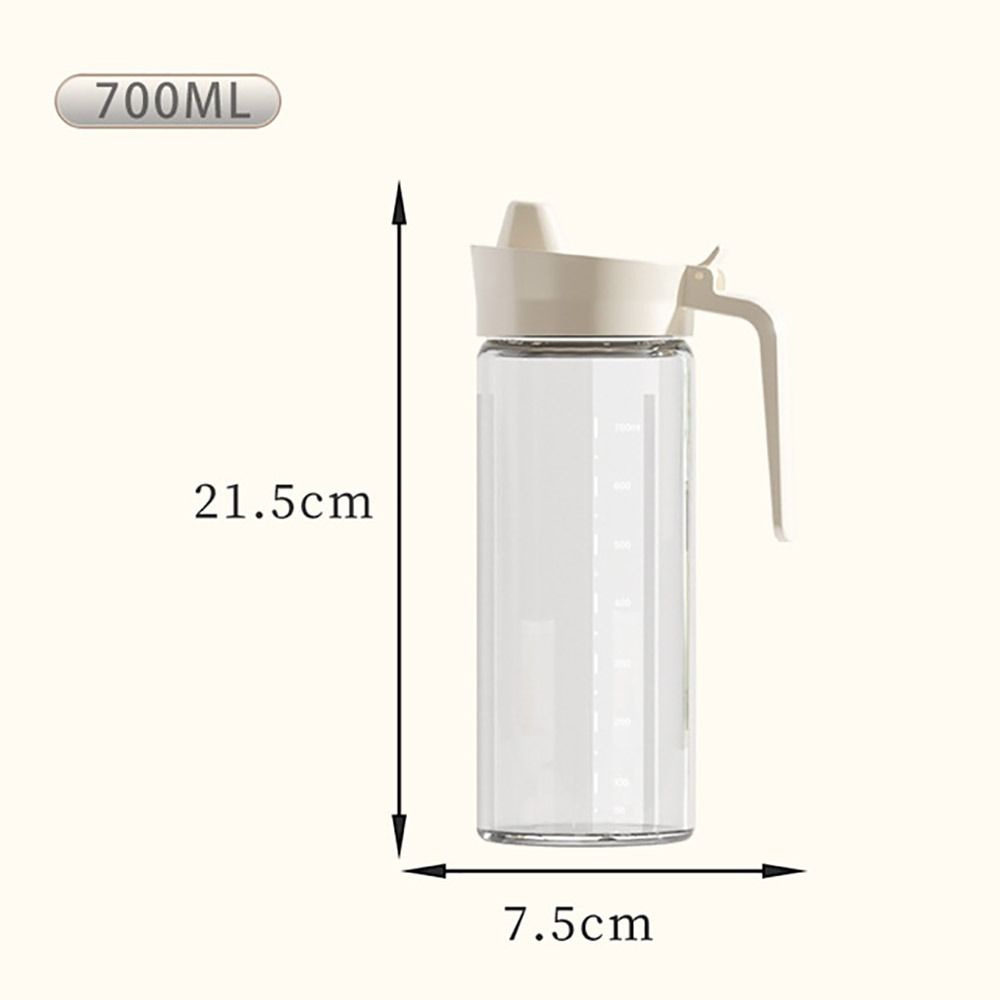 Transparent Oil Tank Curved Handle Oil Bottle Easy To Use Seasoning bottle  Kitchen