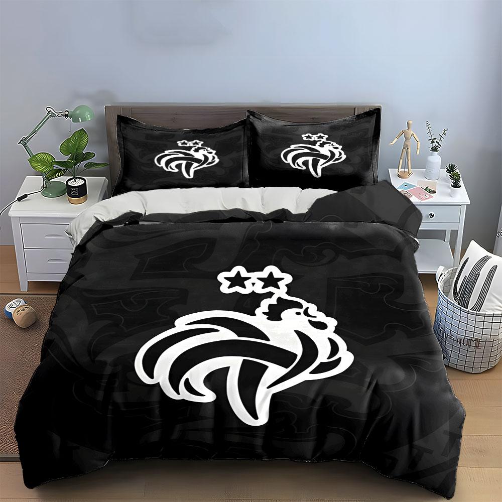 Stylized rooster and stars. Bedding sets Duvet cover sets Duvet covers Pillowcases(1*Duvet Cover 2*Pillowcases without duvet insert)