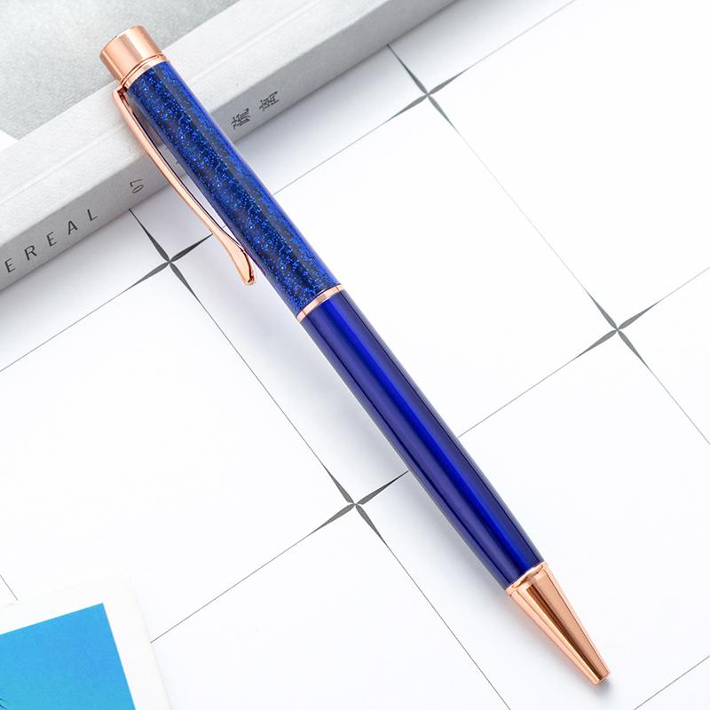 Новые ручки из золотой фольги, металлические шариковые ручки, индивидуальные подарки на день рождения, шариковые ручки с гравировкой имени, индивидуальный лазерный логотип