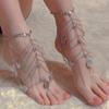 2 pcs Tassel Tassel Ankle Chain Light Luxury Foot Chain Charm Anklet with Pendant  Gifts