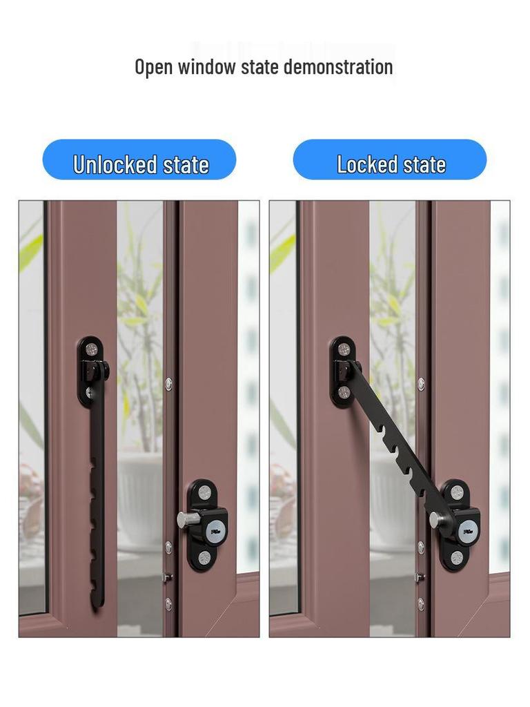 UPVC Child Safety Door/Window Restrictor & Windproof Hook Lock