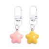 Stars Chubby Milk Yellow Star Keychain Pentagram Yellow Pink Stars Keychain   Girls Gifts