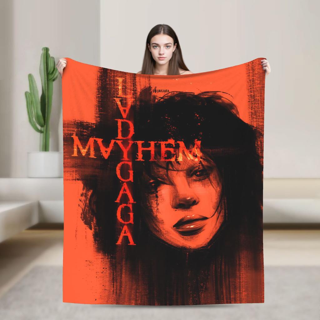 Lady Gaga Mayhem 2025 Album Blanket Super Soft Plush Bedding Throws For Couch Chair Travel Flannel Bedspread Bed Cover