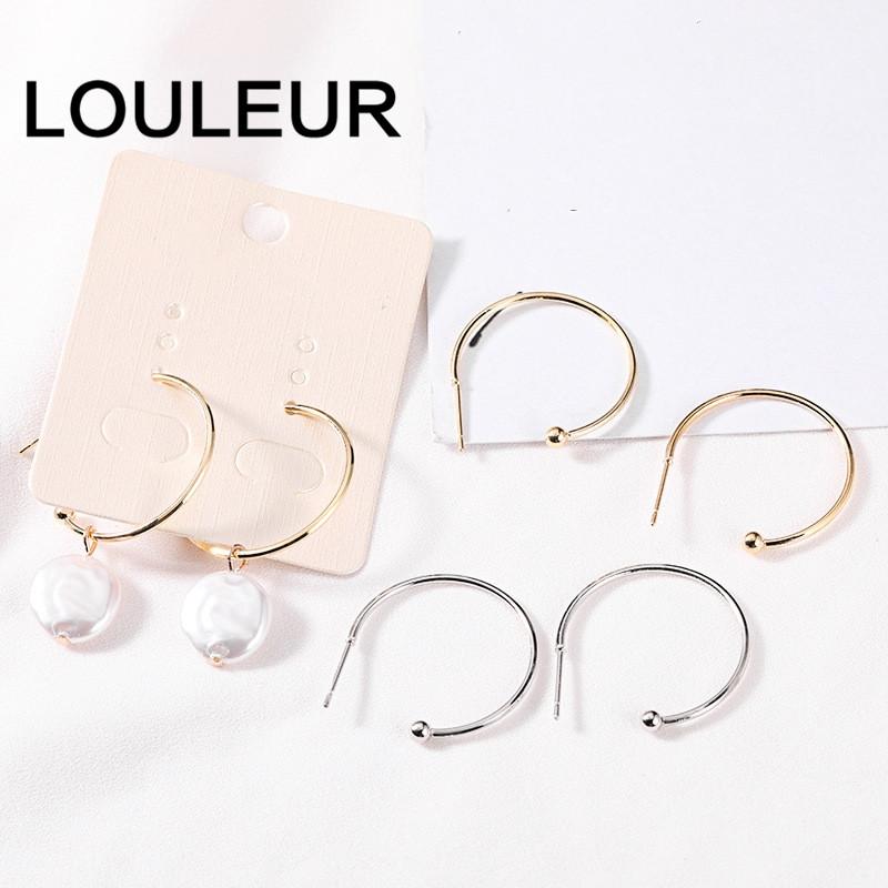 6pcs Stainless Steel C-shaped Ear Hook Earring Pendant Earrings Accessories Ear Pin DIY Handmade Earring Jewelry Making Findings