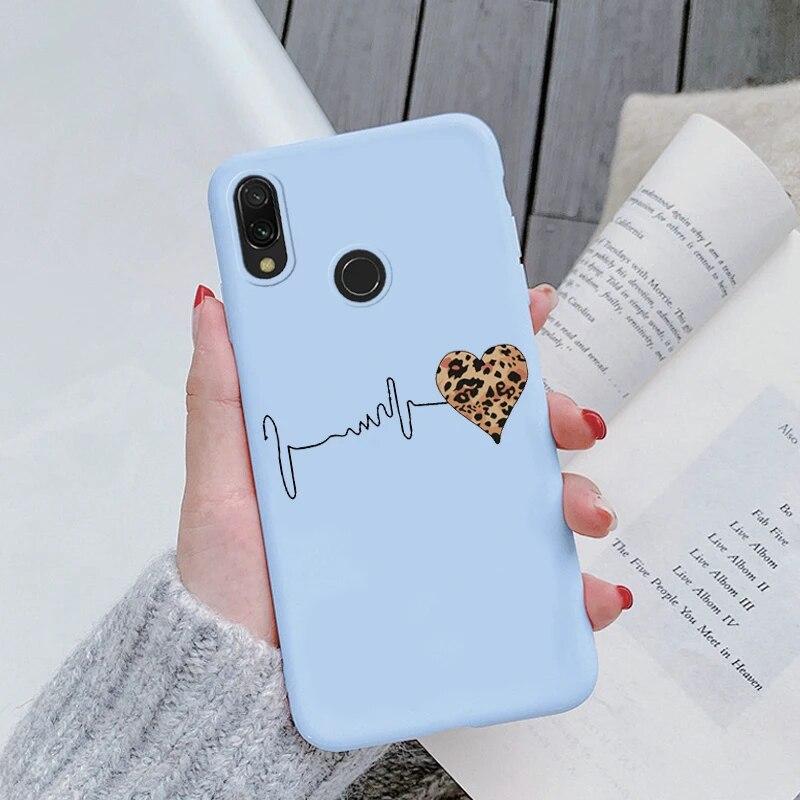 Redmi Note 7 Pro 7S Funda Rainbow Heart Vintage Flowers Leaves Чехол для телефона Мягкий силиконовый чехол-бампер для Xiaomi Redmi Note 7 Противоударная защитная сумка
