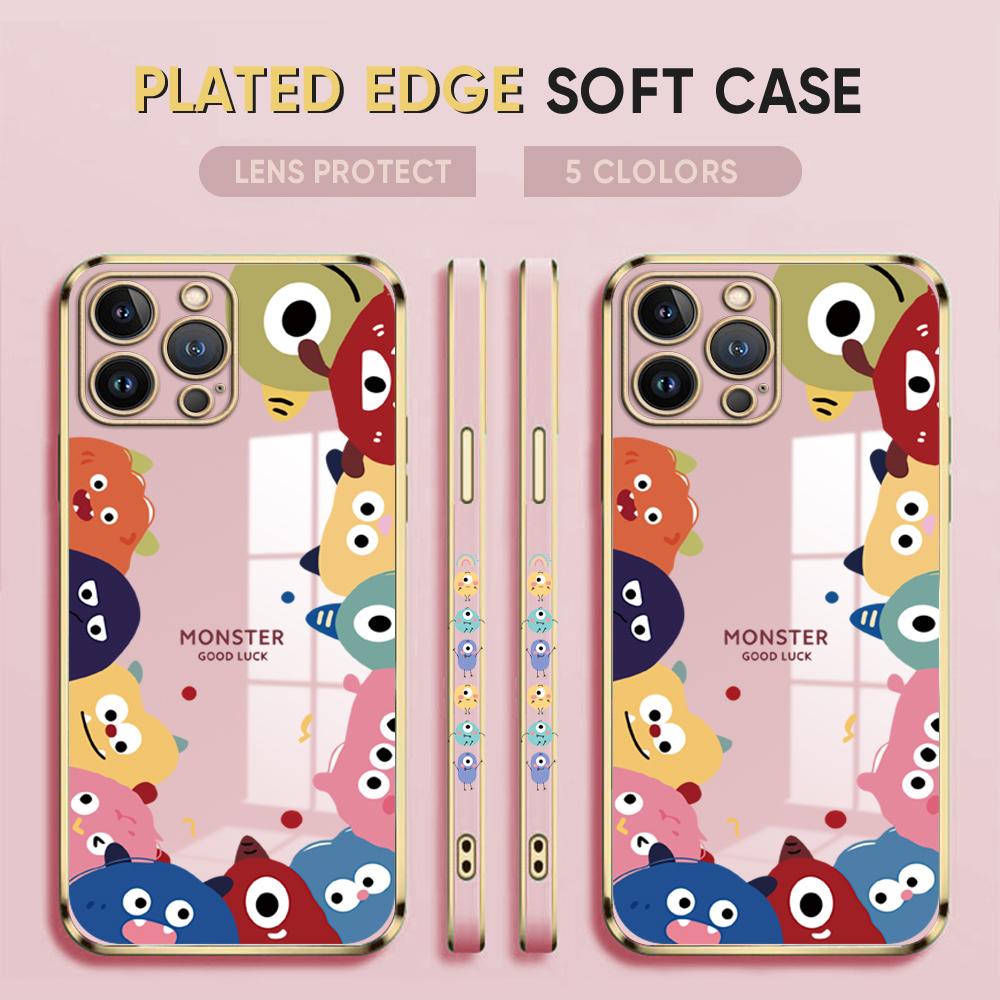 Симпатичный чехол для телефона с покрытием «Маленькие монстры» для iPhone 11 13 15 Samsung Galaxy A52 Xiaomi Redmi 12C Note 10 Pro Oneplus Мягкие чехлы для смартфонов