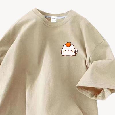 Женская хлопковая рубашка с коротким рукавом 2025 Новая весна и лето Свободная больших размеров Базовая рубашка