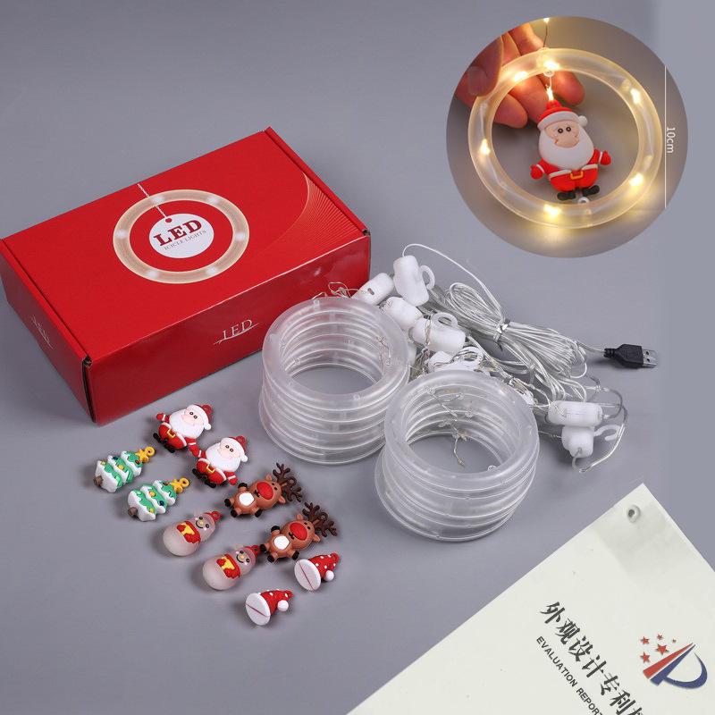 USB Пульт Дистанционного Управления Рождественская Звезда и Снежинка Медная Проволока Гирлянда