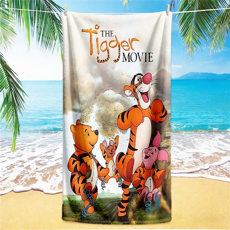 1pc Tiger Piglet Adventure beach towel,quick drying absorbent beach towel,outdoor sports swimming beach towel,Soft and comfortable Y7187