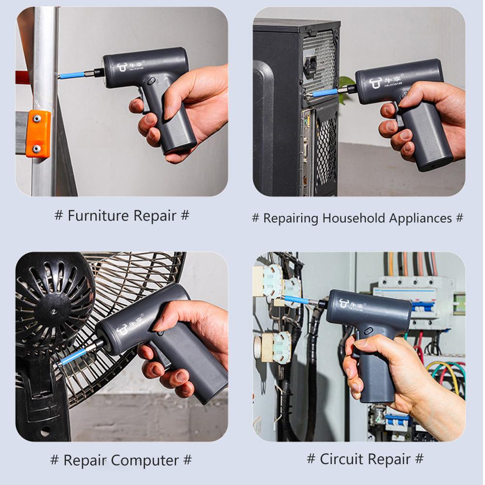 3.6V Mini Electric Screwdriver Manual Cordless Multi-Function Large Torque DIY Project Tool with Brushed Motor