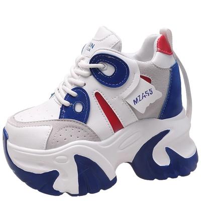 Модная женская спортивная обувь, цветные, на высокой платформе, удобные и элегантные, повседневные кроссовки, спортивная кожаная женская обувь