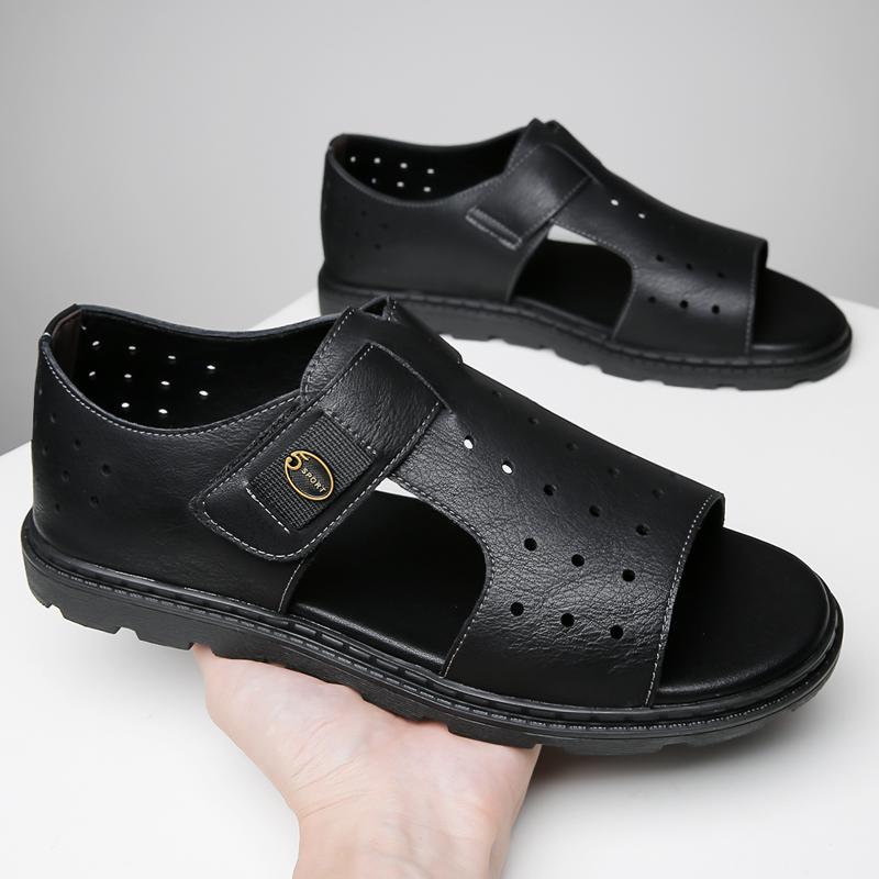 Модный новый дизайн мужские полушлепанцы лоферы с ремешком-монком ручной работы мужские повседневные кожаные балетки универсальные мюли мокасины дышащие сандалии