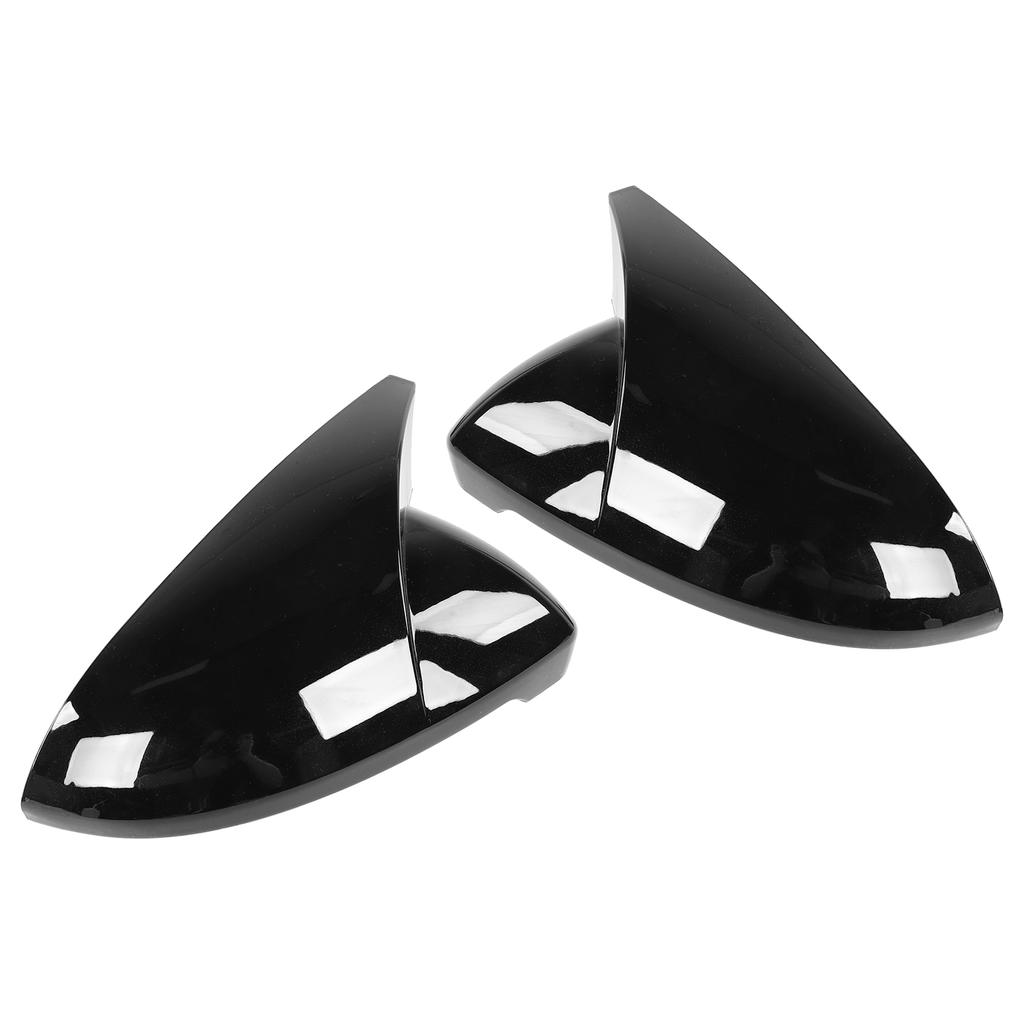 Пара Накладка на зеркало заднего вида Защита Корпус Стиль рога Подходит для MK7 MK7.5 GTD R 2013 2020Черный