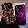 Fnaf Five-nights-At-Freddys For iPhone 17,16,15,11,12,14,13 Pro Max Mini XS,XR,7 Plus 16E Air Soft Black Dustproof Phone Case