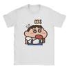 Funny Crayon Shinchan Shiro T Shirt Unisex Round Neck Short Sleeve Clothing Cute Anime Cartoon 100cotton Summer Topstops