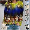 2025  Autumn and Winter New Fashion Round Neck Long Sleeve Printed Elegant Casual Loose Hoodie