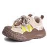 Kids Chunky Sneakers With Color-Block Design Breathable Mesh Upper Non-Slip Sole Outdoor Play Daily Wear