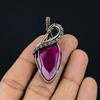 Рубиновый кулон Ювелирные изделия из драгоценных камней, Кулон ручной работы, обернутый медной проволокой 999 пробы, Ювелирные изделия новейшего дизайна