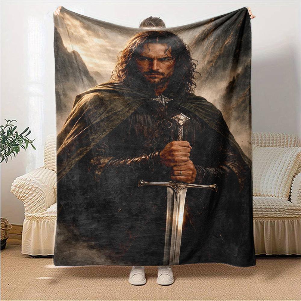 Lord Rings Blanket Comfortable Perfect for Office Chair Sofa Chair for All Occasions Playful Design Gift for Travel Home Birthdays
