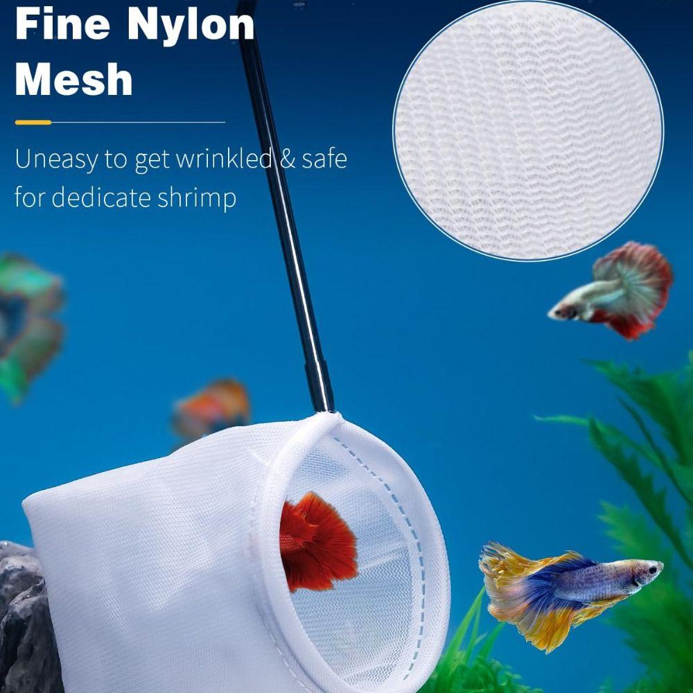 Fine Net Mesh Aquarium Shrimp Net Extendable Skimming Net New Tiny Fish Tank Net Small Ponds