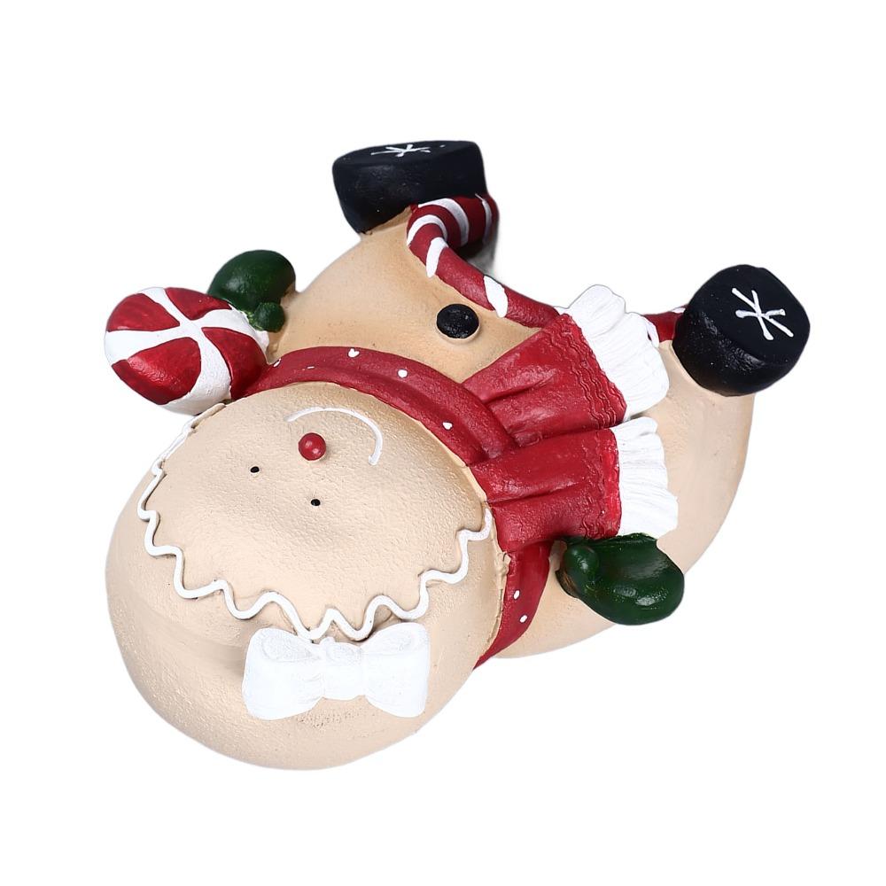 Christmas Theme Gingerbread Man Aquarium Ornament Resin Aquarium Figurine Christmas Home Decor