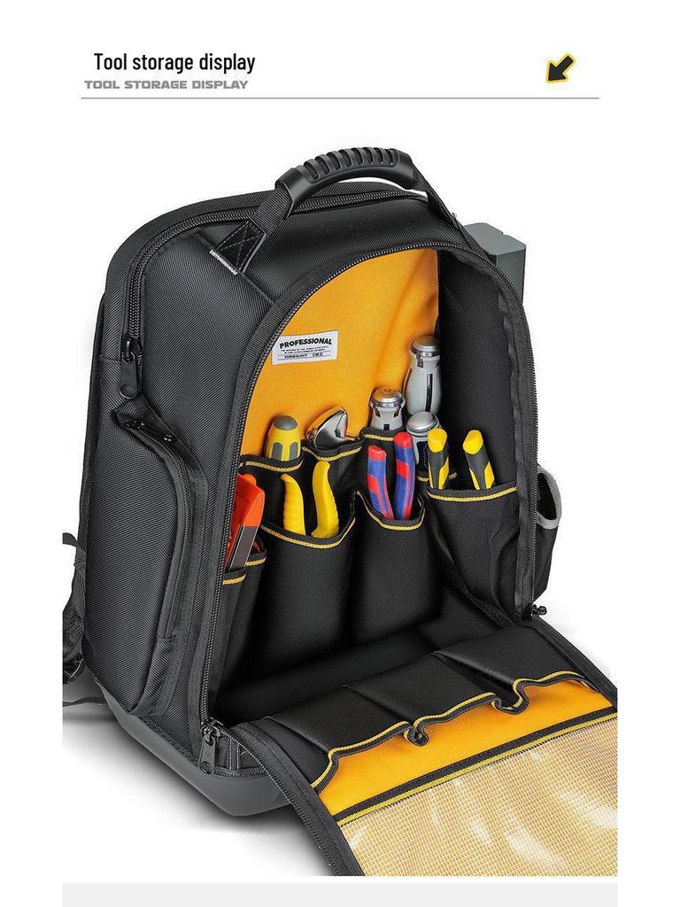 Multifunctional Electrician's & Woodworking Durable Backpack with Large Capacity & Plastic Bottom