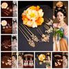 1 set Classical Ancient Hair Stick Chinese Style Hanfu Hair Accessories Flower Hair Comb  Jewelry