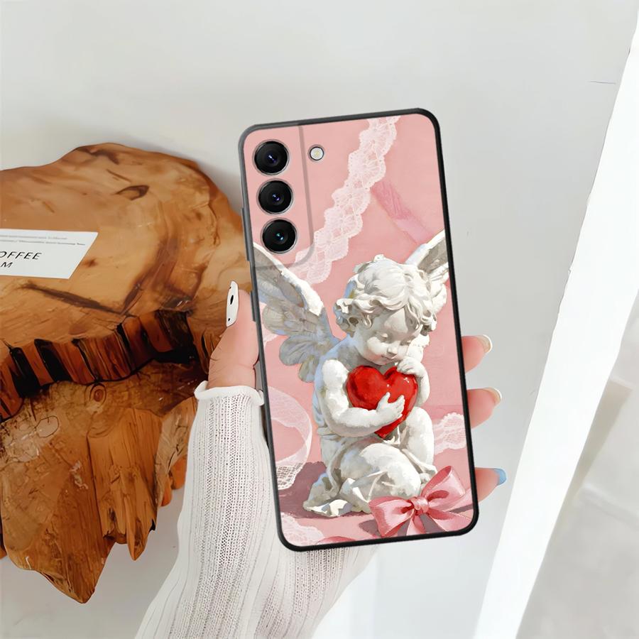 Чехол для телефона для Samsung Galaxy A25 A16 A23 A73 A51 A52 A36 A37 A57 A15 A06 A55 A53 A17 A05 A70 A50 A41 A13 A12 Милый ангел
