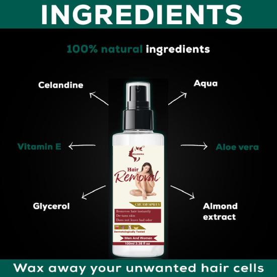 Спрей-ваниль для волос Belissima: Этот революционный спрей для удаления волос, гладкий и гладкий, обеспечивает шелковистую кожу за считанные секунды — 100 мл.