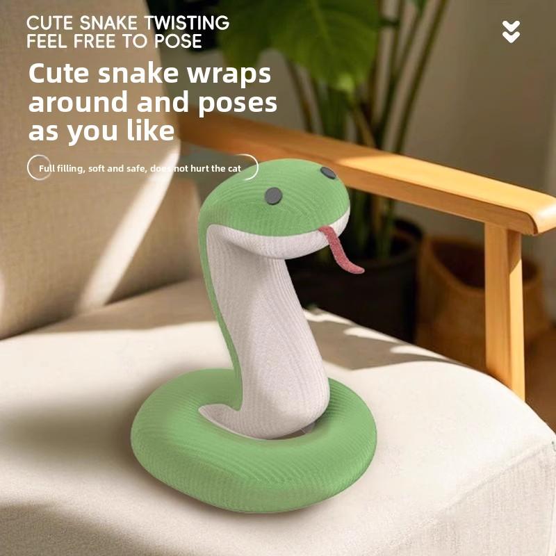 Green Snake Cat Toy With Catnip Crinkle Paper Bite Resistant Interactive Kitten Chew Toy For Relieve Boredom Daily Play