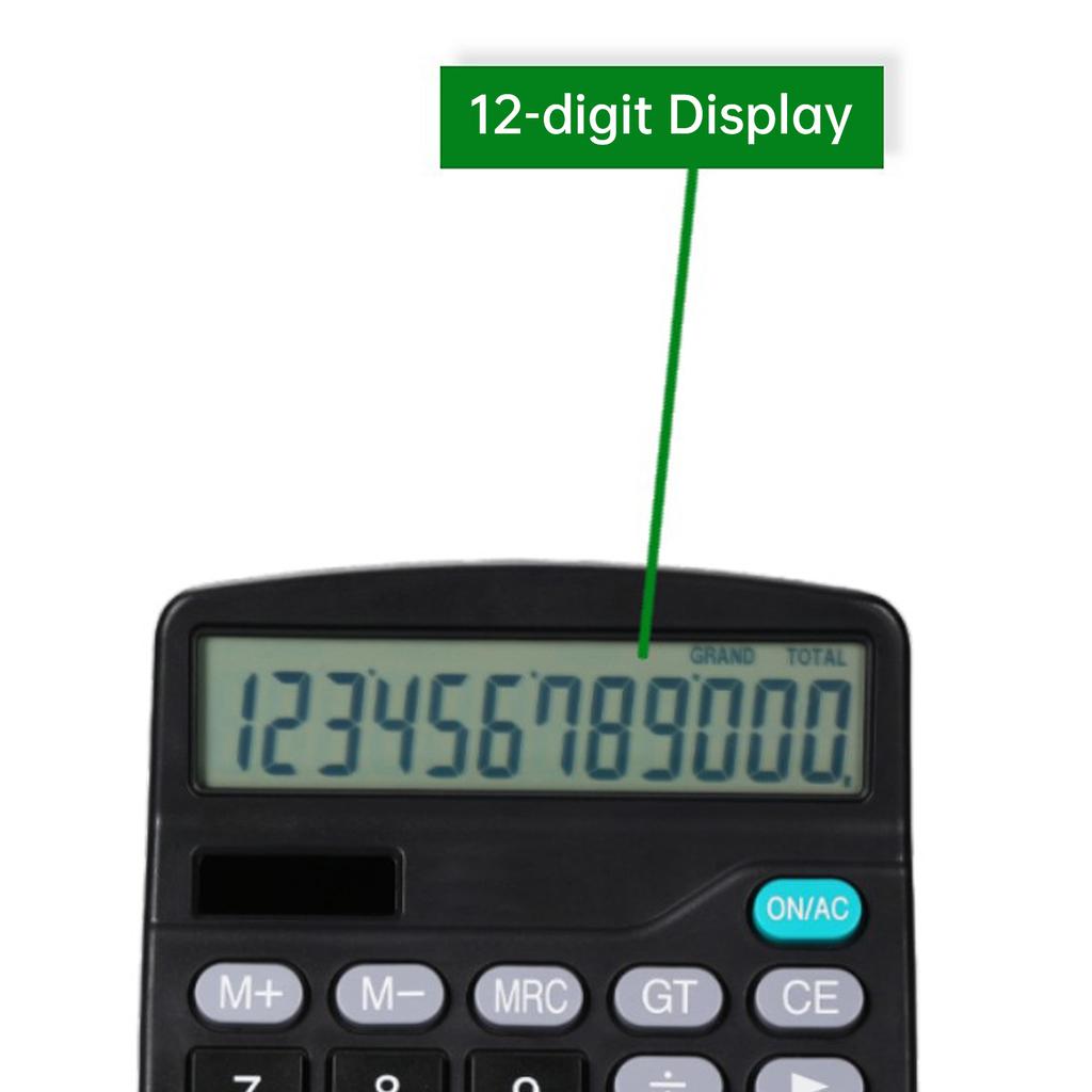 Настольный калькулятор 12-значный большой и ЖК-дисплей большие кнопки Калькуляторы на солнечной энергии и батарее