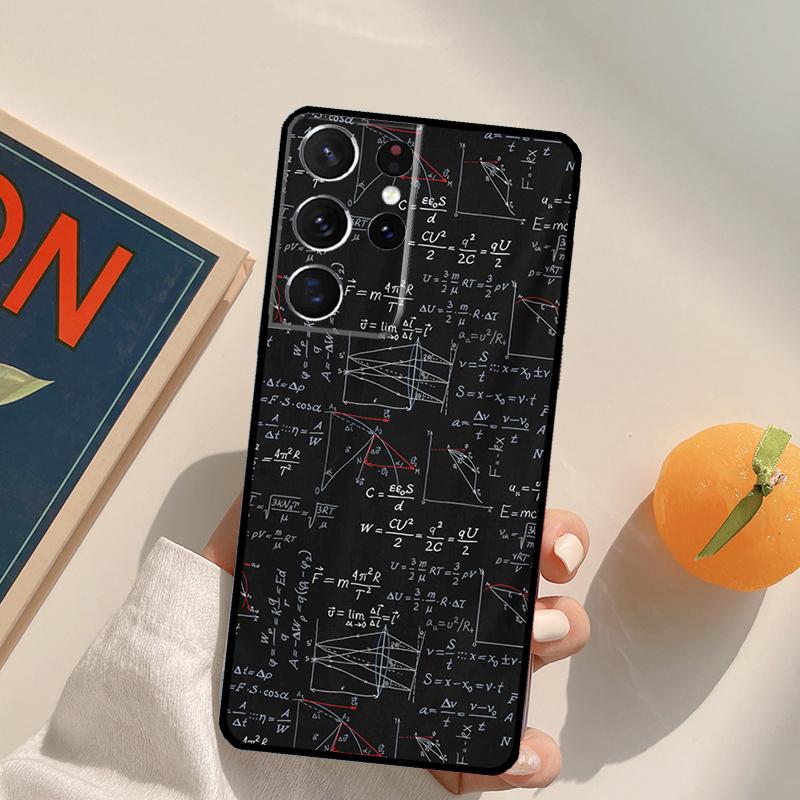 Чехол для телефона с принтом Физика Химия Математика для Samsung Galaxy S25 Ultra S24 S20 S21 S22 S23 Plus S9 S10 S24 FE Задняя крышка