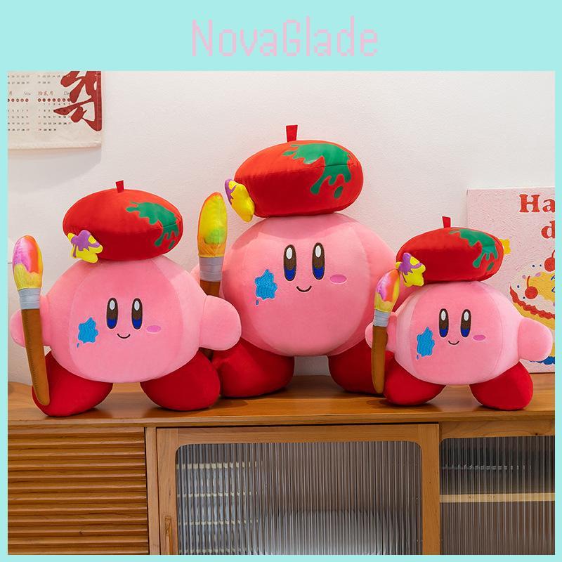 Painter Kirby Soft Plush Toy With Pp Cotton For Collectors And Plush Toy Lovers
