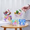 Кружки для горячих напитков с сушеными цветами для горячего кофе и чая 250 мл, кофейная кружка из боросиликатного стекла, стаканчики для кофе, офисная кружка для напитков