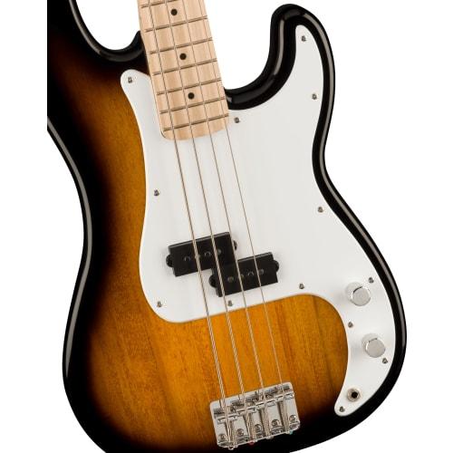 Squier by Fender Squier Sonic? Precision Bass? Electric Bass, Maple Fingerboard, White Pickguard, 2-Color Sunburst, with Soft Case