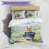 peter rabbit Printed 3PCS Bedding Set Soft Breathable Duvet Cover Pillowcases Set Washable Bedroom Decor Home Gift