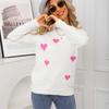 Ladies' Fashionable Heart-shaped Sweater, Loose And Versatile Valentine's Day Knitted Pullover Sweater