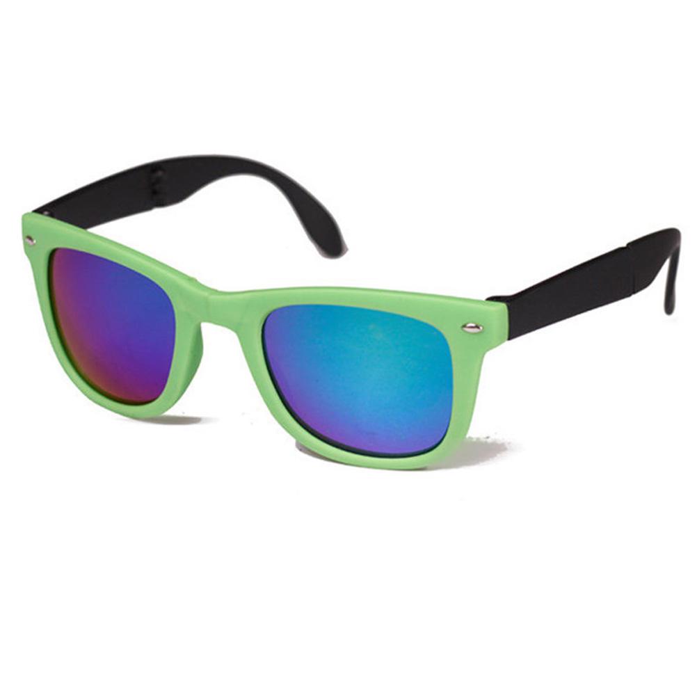 For Men Women Retro Protection Square Sport Sunglass Portable Gift Folding Shading