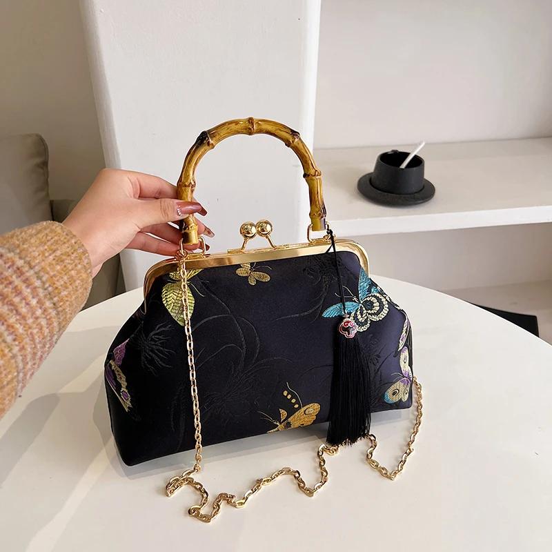 Luxury Vintage Embroidered Evening Bag for Women Wedding Style Bags Shoulder Bags Crossbody Bags