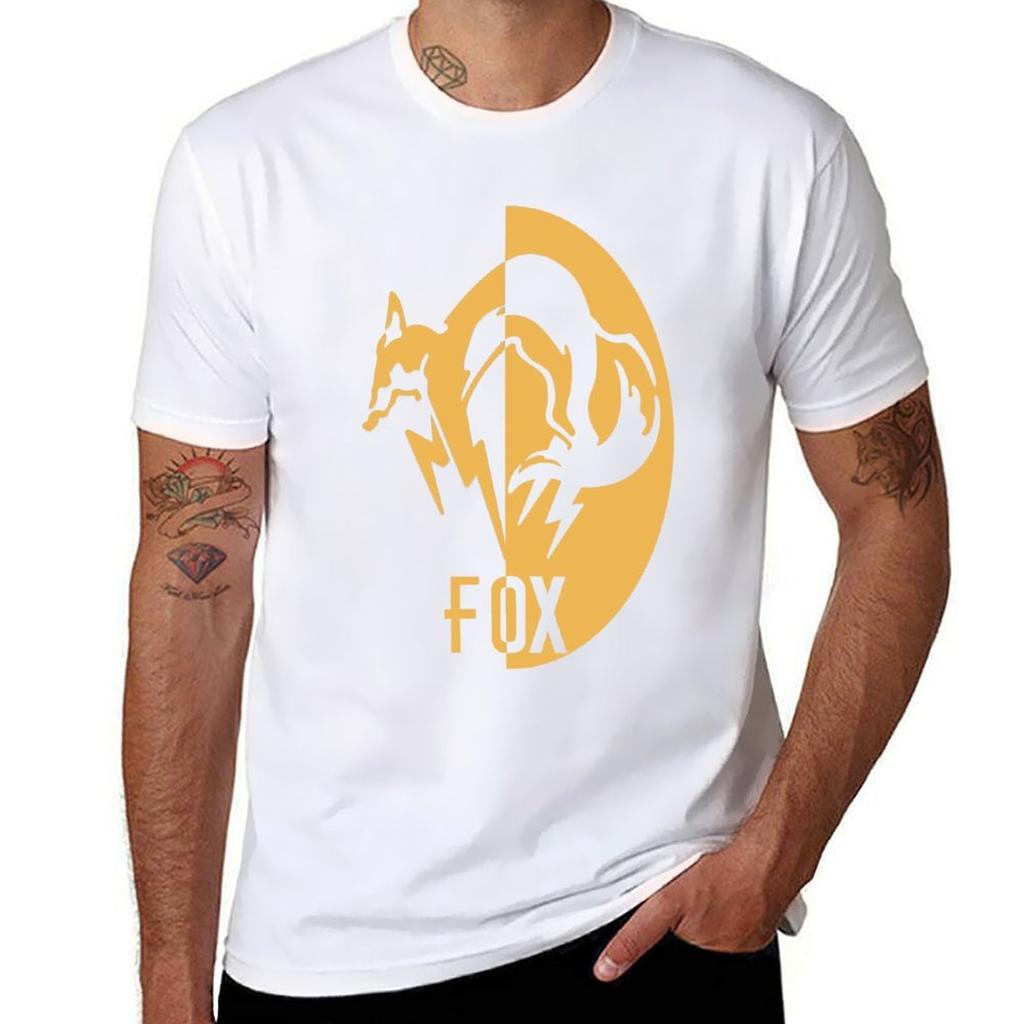 Foxhound Logo Tshirt Simple Line Art Print Tee Tshirt
