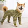 Fashionable Pet Dog Clothes Polyester Dog Pajamas Durable Puppy Stripes Jumpsuits  Home