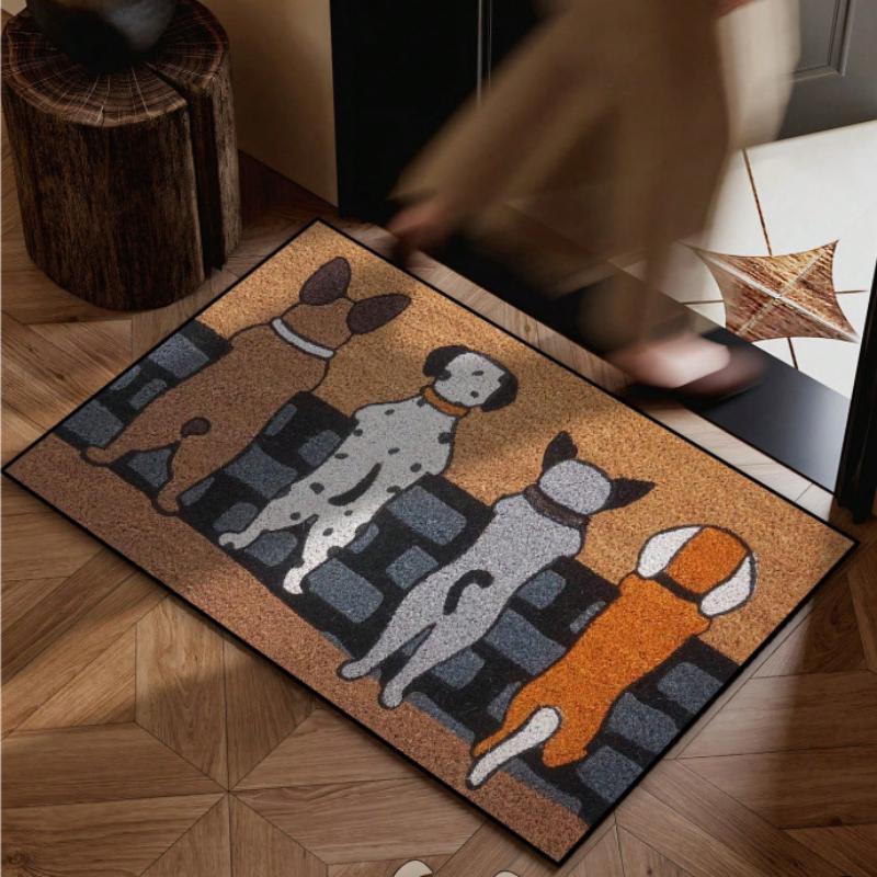 Cartoon Fun Welcome Doormat, Entryway Mat, Non-Slip and Wear-Resistant Kitchen Rug, Home Decoration